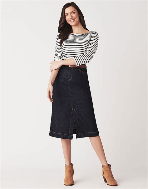 Womens Denim Midi Skirt From Crew Clothing Company