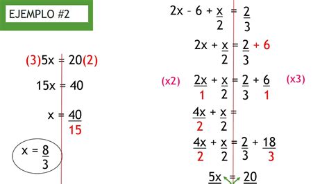 Ecuaciones Con Fracciones Ejemplos Youtube