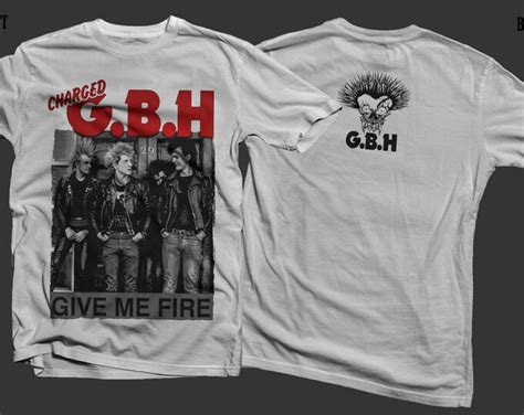 Gbh T Shirt G B H Vintage Rare Black Tee Hardcore Punk Etsy