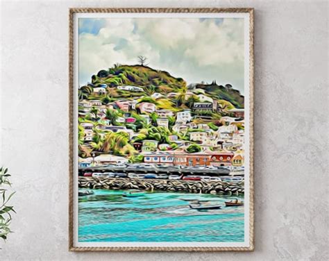 Grenada, Grenada Art, Grenada Print, Grenada Gift, Grenada Souvenir ...