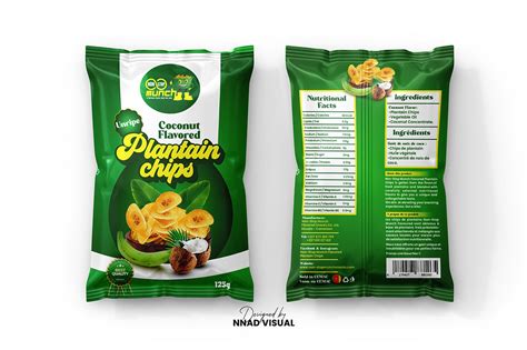 Flavored Plantain Chips Unripe 125g Non Stop Munch Snack