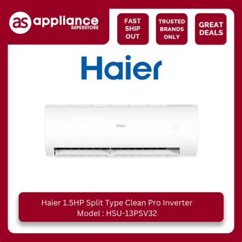 Haier 1 5HP Split Type Clean Cool Pro Inverter HSU 13PSV32 Lazada PH