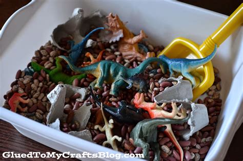 Create An Educational Dinosaur Sensory Bin Easily And Quickly