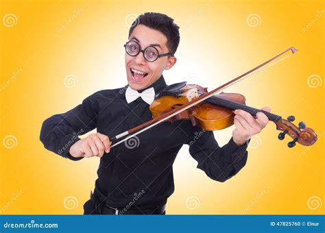 Funny Violin Player Stock Photo Image Of Concerto Classic 47825760