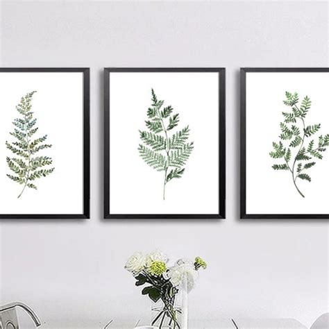 Greenery Prints Art Set Of 3 Botanical Printable Wall Art Etsy