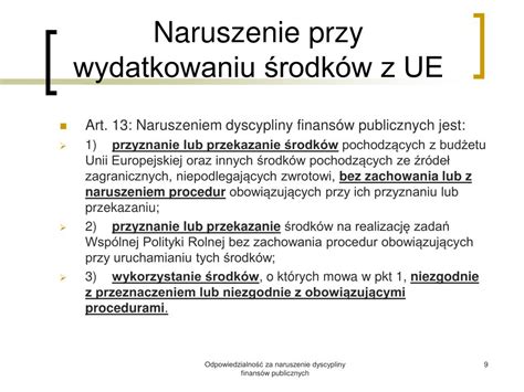 Ppt Odpowiedzialno Za Naruszenie Dyscypliny Finans W Publicznych