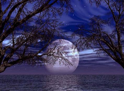 Download Moon Setting Over Water - WallpaperTip