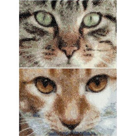 Cross Stitch Kit Cats Tess And Simba A Thea Gouverneur Aida Ebay