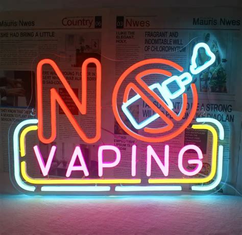 No Vaping Neon Sign Ulterior Neon Signs