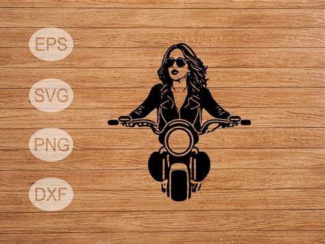 Biker Girl Svg Biker Svg Biker Woman Svg Clipart Digital Design Girl Biker Svg Girl Riding