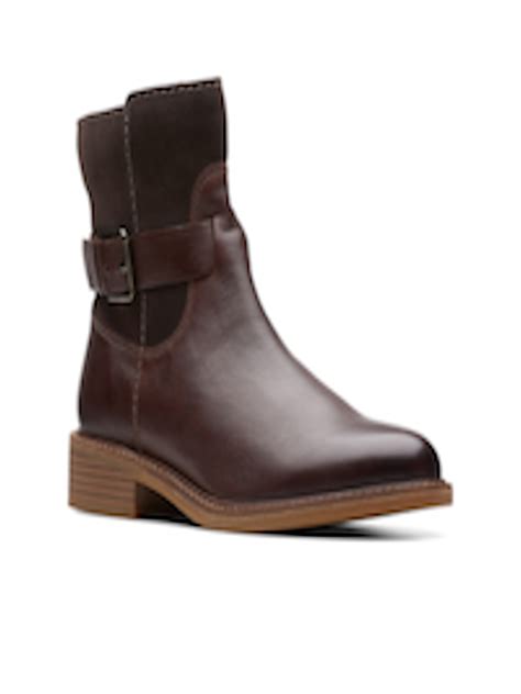 Buy Clarks Women Leather Regular Boots - Boots for Women 24483234 | Myntra