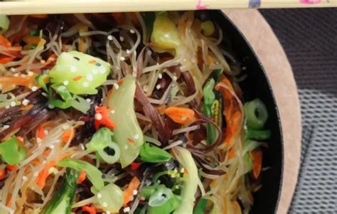 Vegan Japchae Korean Noodles