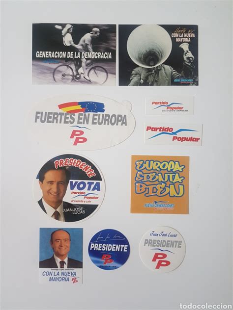 Lote Pegatinas Politicas Pp Comprar Pegatinas Antiguas Y De Colecci N