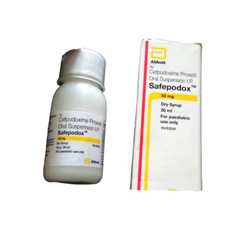 Safepodox Infection Dry Syrup 50 Mg Price From Rs 50 75 Unit Onwards