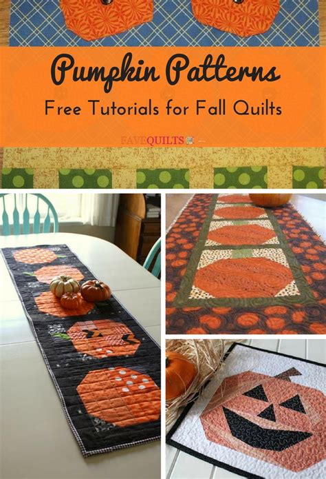 19 Pumpkin Patterns Free Tutorials For Fall Quilts