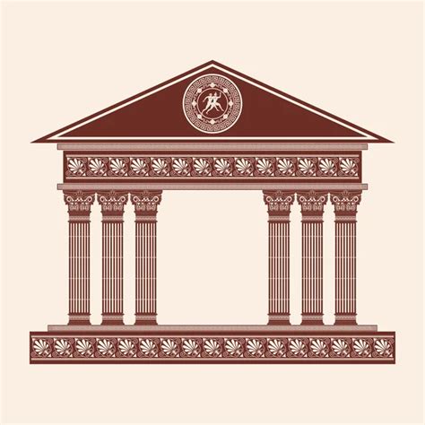 Ancient Greek Temple Stock Vector By ©migfoto 284494182