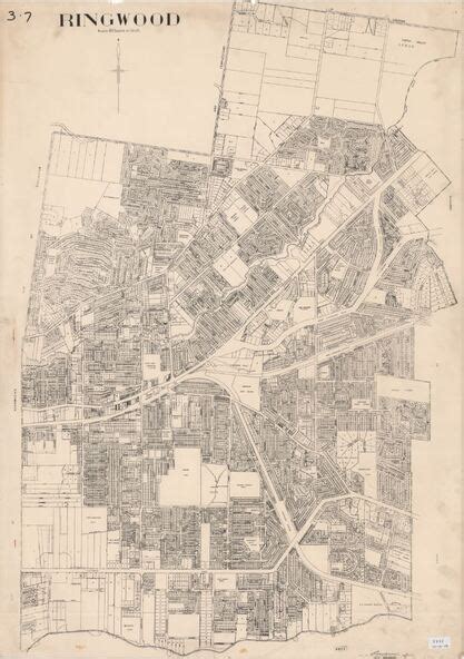 Map City Of Ringwood Rateable Properties Layout C1966