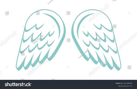 Cartoon Angel Wings Vector Illustration Stock Vector (Royalty Free) 2213045801 | Shutterstock