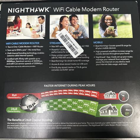 Netgear Nighthawk Modem Router Combo C7000 Compatible With Cable Providers Inclu 748926500432 Ebay