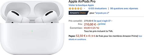 Consomac Les AirPods Pro en promo à 210 25 chez Amazon