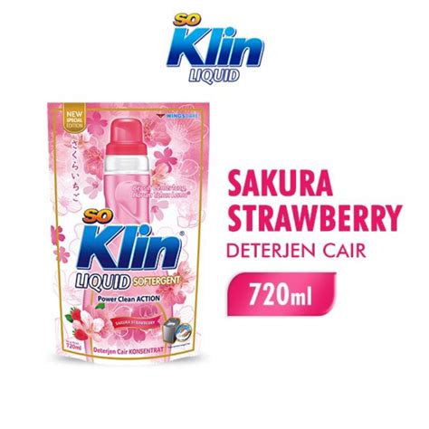 Jual So Klin Softergent Liquid Deterjen Cair Sakura Strawberry Ml