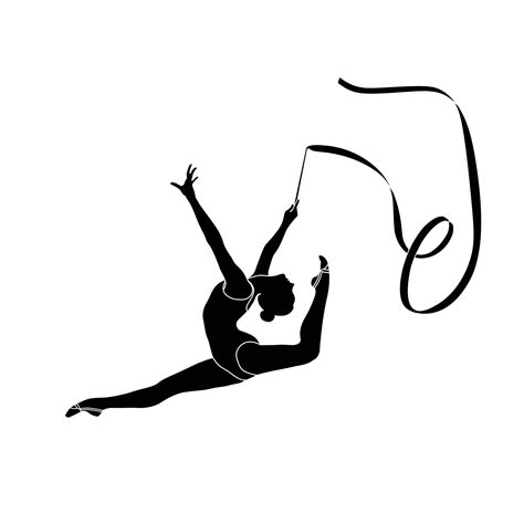 Rhythmic Gymnastics Ribbon Vector Art At Vecteezy