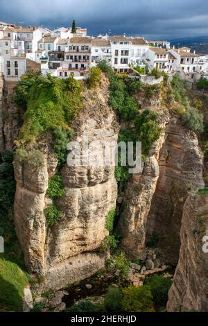 View Of Ronda From The New Bridge Stock Photo Alamy