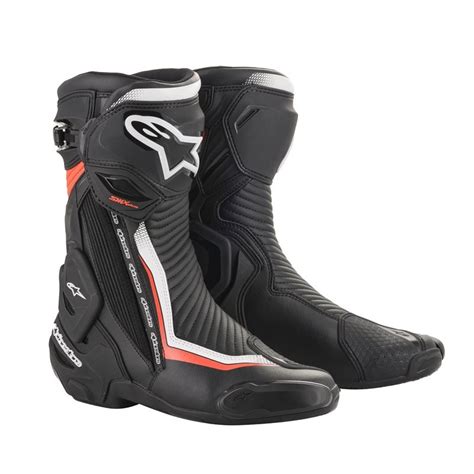 Botas Alpinestars Smx Plus V Negro Blanco Rojo Fluor Boutique