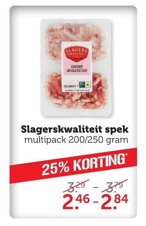 Slagerskwaliteit Spek 200 250 Gram Aanbieding Bij Coop