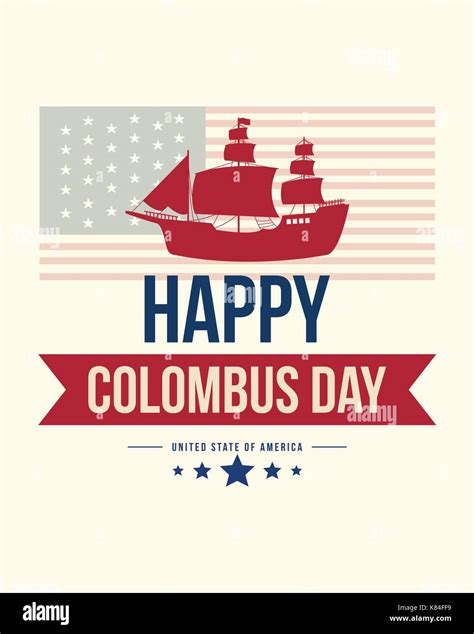 Happy Columbus Day Banner Design Stock Vector Image And Art Alamy