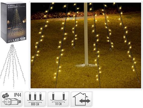 Koopman Fahnenmast Lichterkette Leds Warmwei M Ax Ab