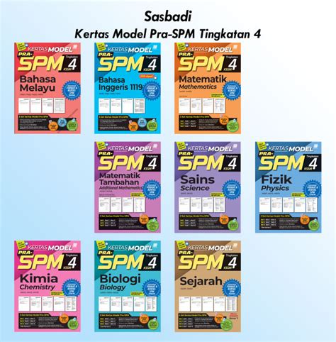 Sasbadi Kertas Model Pra Spm Tingkatan Lazada