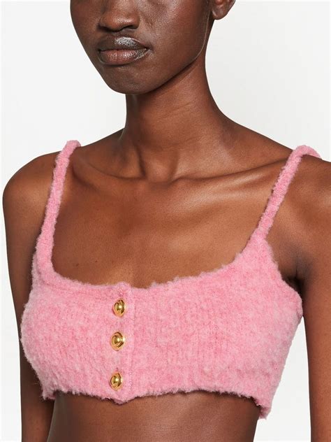 Miu Miu Bouclé Wool Cropped Top Farfetch