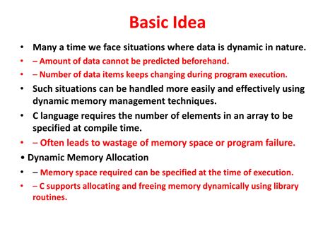 Dynamic Memory Allocation Ppt