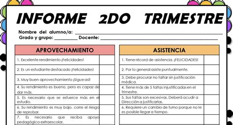 C Mo Hacer Un Informe Escolar Para Un Alumno De Primer Grado