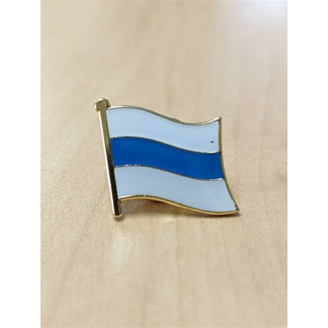 Novgorod Flag Pin (Russia White Blue White Flag )