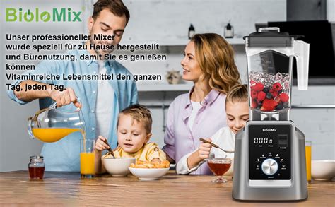 Amazon De Biolomix Hochleistungsmixer W Selbstreinigungs Funktion