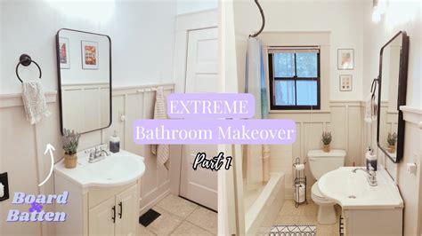 Extreme Bathroom Makeover On A Budget Part Dyis And More