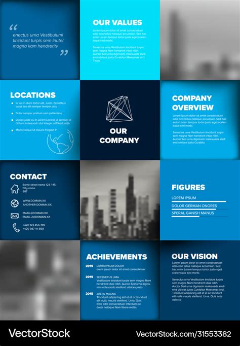 Company profile template Royalty Free Vector Image