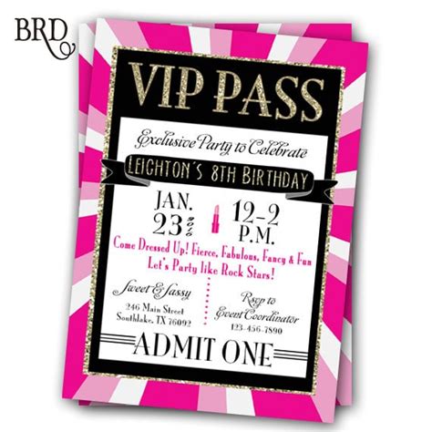 Vip Pass Invitations Templates With Photo Printable Free Printable Template