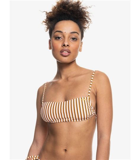 Roxy Printed Beach Classics Bandeau Bikini Top