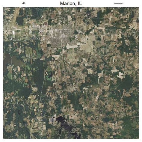 Aerial Photography Map of Marion, IL Illinois