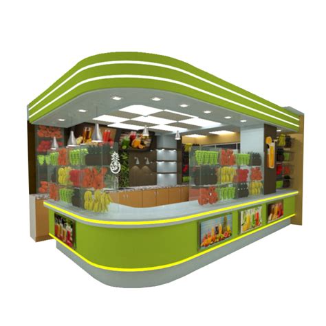 Mini Juice Bar Counter New Style Juice Kiosk Design Mall Stall