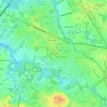 Locust Grove topographic map, elevation, terrain