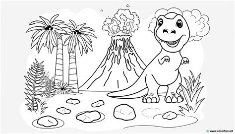 Coloriage D Un Tyrannosaure Mignon T L Charger Ou Imprimer Gratuitement