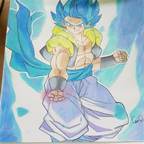 Proceso De Mi Dibujo De Gogeta Ssj Blue Dibujos Y Anime Amino