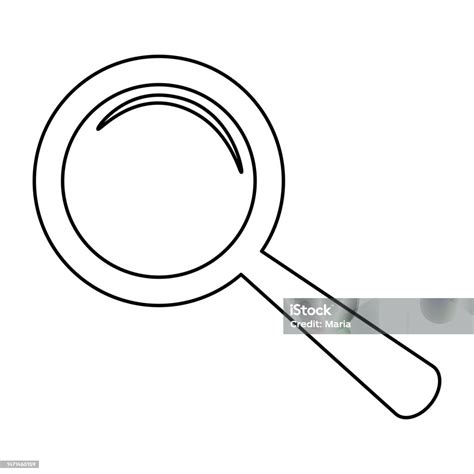 Magnifying Glass Outline Icon Stock Illustration Download Image Now