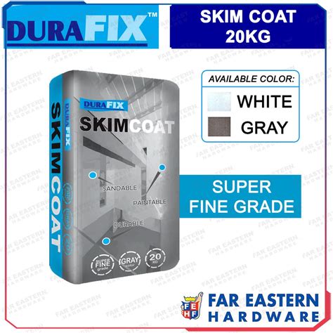 Durafix Skim Coat Powder Super Fine Grade 20kg Skimcoat White Gray