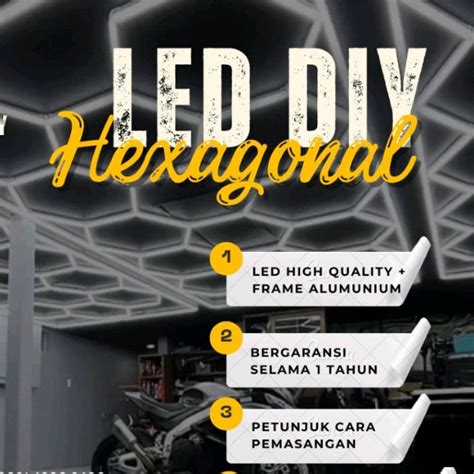 Jual Lampu DIY Car Workshop Detailing Ceiling LED T5 Hexagon Shopee