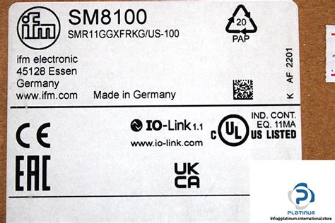 Ifm Sm Magnetic Inductive Flow Meter Platinum International